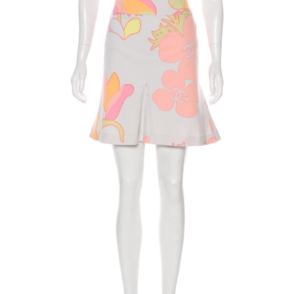 COPY - Chanel Logo Skirt 42 - Malibu Barbie!
